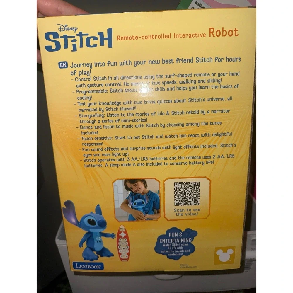 Disney Stitch, English Remote Controlled Interactive Robot